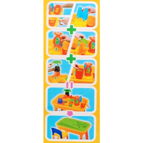 Piaskownica dla dzieci ze stolikiem edukacyjnym i akcesoriami  (8803A)